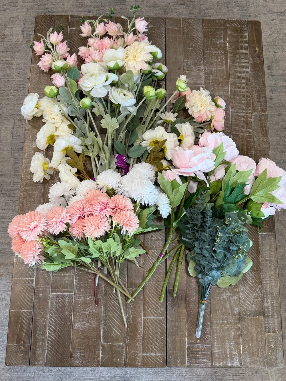 65 piece Artificial Floral Assortment - perfect for weddings or special events